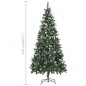 vidaXL Árbol de Navidad helado con luces, bolas y piñas 210 cm vidaXL Árbol de Navidad helado con luces, bolas y piñas 210 cm
