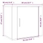 vidaXL Mesita de noche de pared color roble ahumado 50x30x47 cm