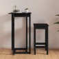 vidaXL Mesa alta de bar madera maciza de pino negro 60x60x110 cm vidaXL Mesa alta de bar madera maciza de pino negro 60x60x110 cm