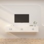 vidaXL Muebles para TV de pared 3 uds blanco 80x34,5x40 cm vidaXL Muebles para TV de pared 3 uds blanco 80x34,5x40 cm