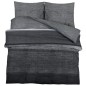vidaXL Juego de funda nórdica algodón gris oscuro 260x240 cm