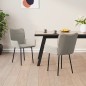 vidaXL Sillas de comedor 2 unidades terciopelo gris claro vidaXL Sillas de comedor 2 unidades terciopelo gris claro