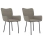 vidaXL Sillas de comedor 2 unidades terciopelo gris claro vidaXL Sillas de comedor 2 unidades terciopelo gris claro