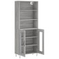 vidaXL Aparador alto madera contrachapada gris sonoma 69,5x34x180 cm vidaXL Aparador alto madera contrachapada gris sonoma 69,5x34x180 cm