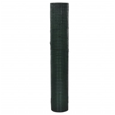 vidaXL Alambrada galvanizada con revestimiento de PVC verde 10x1 m