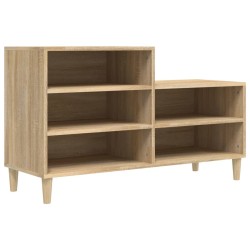 vidaXL Mueble zapatero madera contrachapada roble Sonoma 102x36x60 cm