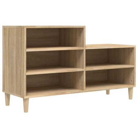 vidaXL Mueble zapatero madera contrachapada roble Sonoma 102x36x60 cm