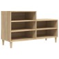 vidaXL Mueble zapatero madera contrachapada roble Sonoma 102x36x60 cm