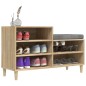 vidaXL Mueble zapatero madera contrachapada roble Sonoma 102x36x60 cm