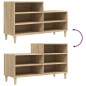 vidaXL Mueble zapatero madera contrachapada roble Sonoma 102x36x60 cm