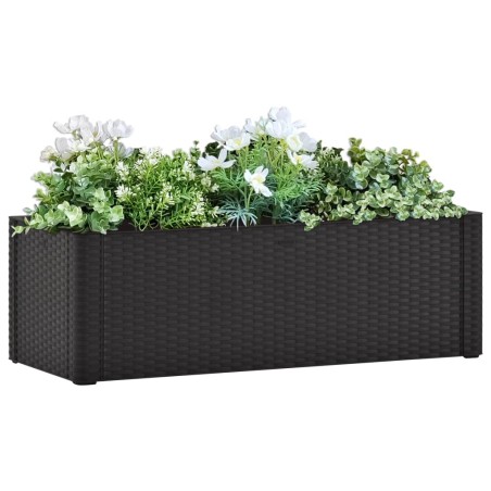 vidaXL Arriate con sistema de riego automático antracita 100x43x33 cm