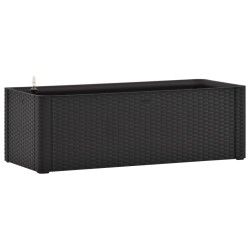 vidaXL Arriate con sistema de riego automático antracita 100x43x33 cm