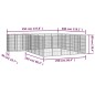 vidaXL Jaula perros 26 paneles acero recubierto polvo negro 50x100 cm vidaXL Jaula perros 26 paneles acero recubierto polvo negro 50x100 cm