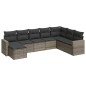vidaXL Set de sofás de jardín 8 pzas y cojines ratán sintético gris vidaXL Set de sofás de jardín 8 pzas y cojines ratán sintético gris