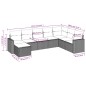 vidaXL Set de sofás de jardín 8 pzas y cojines ratán sintético gris vidaXL Set de sofás de jardín 8 pzas y cojines ratán sintético gris
