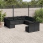 vidaXL Set de sofás de jardín 11 pzas y cojines ratán sintético negro vidaXL Set de sofás de jardín 11 pzas y cojines ratán sintético negro