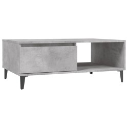 vidaXL Mesa de centro madera contrachapada gris hormigón 90x60x35 cm