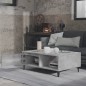 vidaXL Mesa de centro madera contrachapada gris hormigón 90x60x35 cm