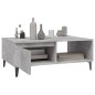 vidaXL Mesa de centro madera contrachapada gris hormigón 90x60x35 cm