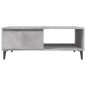 vidaXL Mesa de centro madera contrachapada gris hormigón 90x60x35 cm