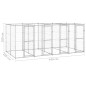 vidaXL Perrera de exterior de acero galvanizado 9,68 m² vidaXL Perrera de exterior de acero galvanizado 9,68 m²