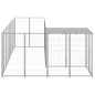 vidaXL Perrera plateada 6,05 m² acero vidaXL Perrera plateada 6,05 m² acero