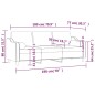 vidaXL Sofá de 3 plazas con cojines tela negro 180 cm vidaXL Sofá de 3 plazas con cojines tela negro 180 cm