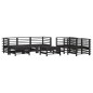 vidaXL Juego de muebles de jardín 7 piezas madera maciza de pino negro vidaXL Juego de muebles de jardín 7 piezas madera maciza de pino negro