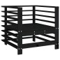 vidaXL Juego de muebles de jardín 7 piezas madera maciza de pino negro vidaXL Juego de muebles de jardín 7 piezas madera maciza de pino negro