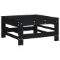 vidaXL Juego de muebles de jardín 7 piezas madera maciza de pino negro vidaXL Juego de muebles de jardín 7 piezas madera maciza de pino negro