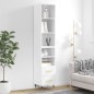 vidaXL Aparador alto madera contrachapada blanco 34,5x34x180 cm