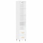 vidaXL Aparador alto madera contrachapada blanco 34,5x34x180 cm