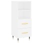 vidaXL Aparador alto madera contrachapada blanco 34,5x34x180 cm