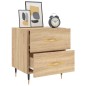 vidaXL Mesita noche 2 uds madera ingeniería roble Sonoma 40x35x47,5 cm