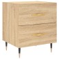 vidaXL Mesita noche 2 uds madera ingeniería roble Sonoma 40x35x47,5 cm
