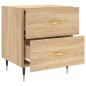 vidaXL Mesita noche 2 uds madera ingeniería roble Sonoma 40x35x47,5 cm