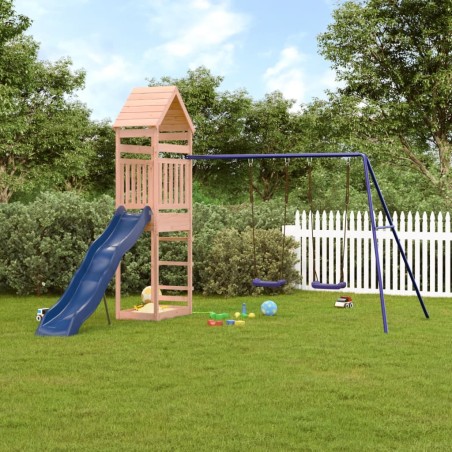 vidaXL Parque infantil de exterior madera maciza Douglas