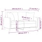vidaXL Sofá de 2 plazas con cojines tela marrón 120 cm vidaXL Sofá de 2 plazas con cojines tela marrón 120 cm