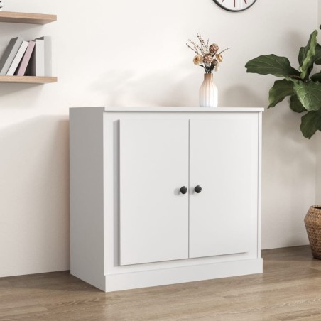 vidaXL Aparador de madera contrachapada blanco 70x35,5x67,5 cm