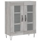 vidaXL Aparador alto madera contrachapada gris sonoma 69,5x34x180 cm vidaXL Aparador alto madera contrachapada gris sonoma 69,5x34x180 cm