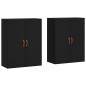 vidaXL Armarios de pared 2 unidades negro 69,5x34x90 cm