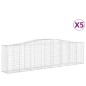 vidaXL Cestas de gaviones 5 uds forma de arco hierro 400x50x100/120 cm vidaXL Cestas de gaviones 5 uds forma de arco hierro 400x50x100/120 cm