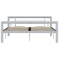 vidaXL Estructura de cama de metal gris y blanco 140x200 cm vidaXL Estructura de cama de metal gris y blanco 140x200 cm