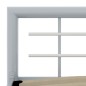 vidaXL Estructura de cama de metal gris y blanco 140x200 cm vidaXL Estructura de cama de metal gris y blanco 140x200 cm