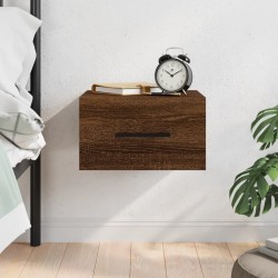 vidaXL Mesita de noche de pared color roble marrón 35x35x20 cm