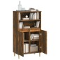 vidaXL Aparador alto madera contrachapada roble ahumado 60x36x110 cm vidaXL Aparador alto madera contrachapada roble ahumado 60x36x110 cm