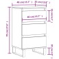 vidaXL Aparador madera de ingeniería blanco 40x35x70 cm vidaXL Aparador madera de ingeniería blanco 40x35x70 cm