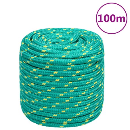 vidaXL Cuerda de barco polipropileno verde 18 mm 100 m