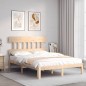 vidaXL Estructura de cama con cabecero madera maciza 140x200 cm vidaXL Estructura de cama con cabecero madera maciza 140x200 cm