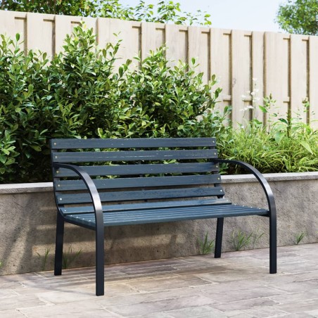vidaXL Banco de jardín madera gris 120 cm